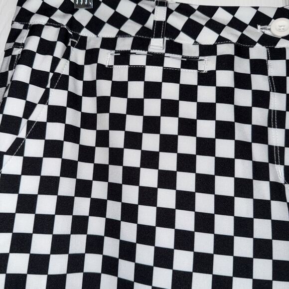 Lesmart Golf Trousers Size 12 Black White Checkered Performance Activewear - Picture 3 of 12